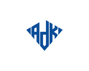 ADK logo design vector template. ADK, logo, design, logo design, vector, letter, monogram, creative, icon, template, sign, symbol, brand, unique, initial, modern, alphabet.