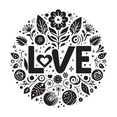 hand drawn lettering about love vector for easily used for T-shirt design. print design, love,T-shirt 