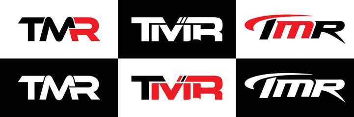  TMR logo. T M R design. White TMR letter. TMR, T M R letter logo design. T M R letter logo design in FIVE, FOUR, THREE, style. letter logo set in one artboard. T M R letter logo vector design.	
