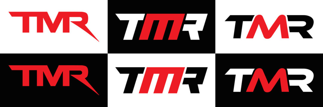  TMR logo. T M R design. White TMR letter. TMR, T M R letter logo design. T M R letter logo design in FIVE, FOUR, THREE, style. letter logo set in one artboard. T M R letter logo vector design.	
