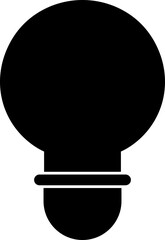 Black Light Bulb icon, isolated on transparent background. Idea sign, solution, thinking concept. Lighting Electric lamp. Electricity, shine. Trendy Fill style for graphic design. Symbol of creative.