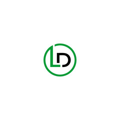 LD logo. L D design. White LD letter. LD, L D letter logo design. Initial letter LD linked circle uppercase monogram logo. L D letter logo vector design.	
