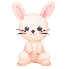 Naklejka na ściany i meble cute bunny watercolor isolate