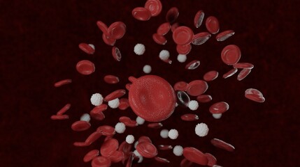 3d rendered medically accurate illustration of 
too many white blood cells due to leukemia