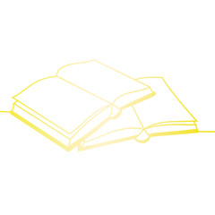 line art of book