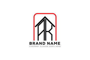 AK letter creative real estate vector logo design . AK creative initials letter logo concept. AK house sheap logo