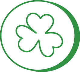 coin st. pratick's day outline