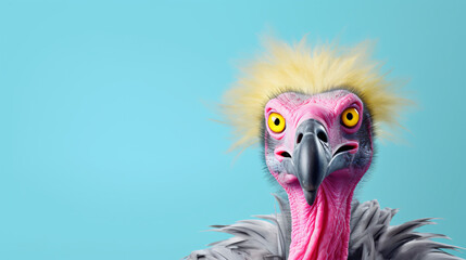 Creative animal concept. Vulture bird