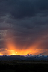 Colorado Sunset over Mountains