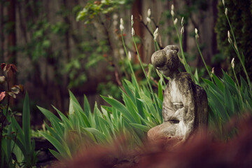 Garden with Japanese Statue