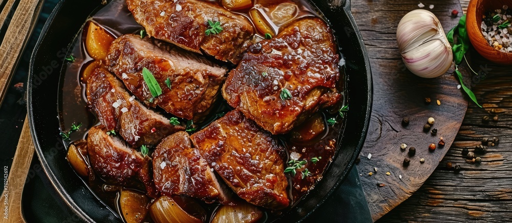 Poster bistek tagalog filipino beef steak is made of thinly sliced sirloin braised in a mixture of citrus s