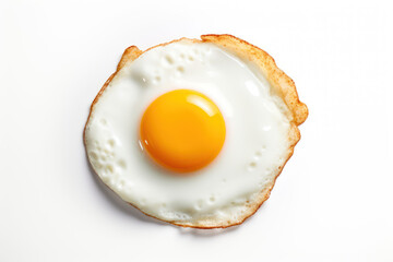 fried egg on a white background