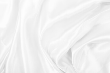 Fototapeta na wymiar Smooth elegant white fabric silk texture soft background