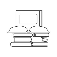 Books icon vector. Library illustration sign. Archive symbol. Textbooks logo.