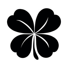 Clover black vector icon on white background