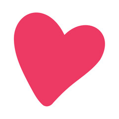 pink heart isolated on white background