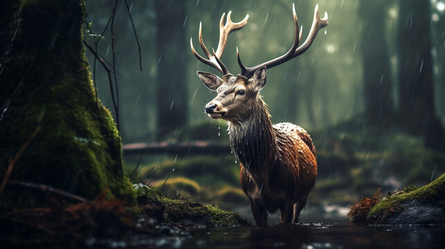 Amazing wildlife in the forest