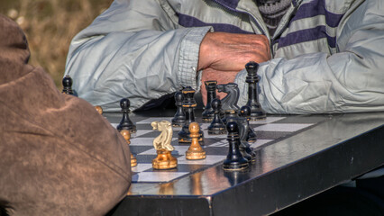 Jugando al Juego de ajedrez en Belgrado