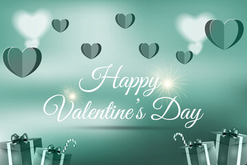 Happy Valentines Day greeting card. Calligraphic design for print cards, banner, poster