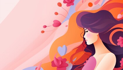 Abstract women design for International women's day, or mother day