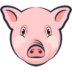 Obraz na płótnie Canvas Pig Vector Icon