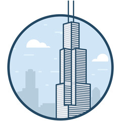 Obraz premium Shimao International Plaza Vector Icon