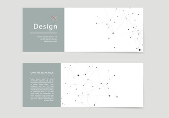 Vector banner design. Modern connecting dots and lines. Global network connection. Geometric abstract background