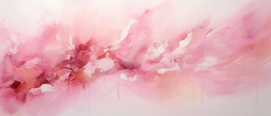Abstract pink and white painting background