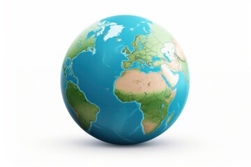 Fototapeta premium earth globe isolated on white background