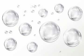 Soap air bubble on white background