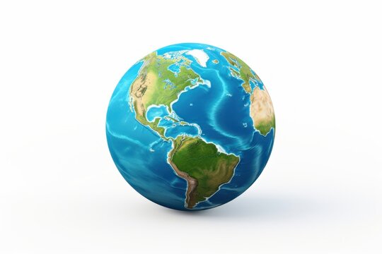earth globe isolated on white background