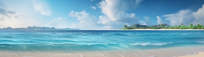 Tropical sea beach and sand seaside , summer background banner