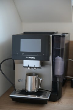 Siemens EQ 700 Coffee Maker with silver milk jug