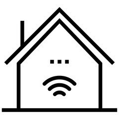 Wifi Zone Line Vector Icon