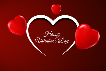 Happy Valentines Day greeting card. Calligraphic design for print cards, banner, poster