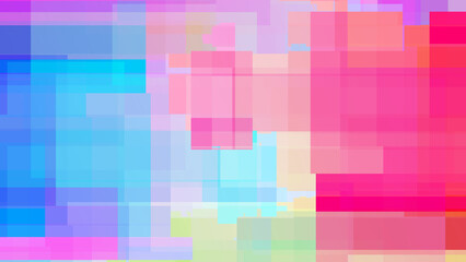 Abstract background with geometric objects in gradient pastel colors