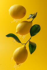 branch with lemon