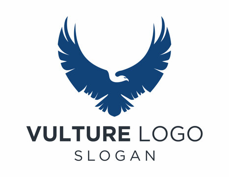 Logo about Vulture created using the CorelDraw application. on a white background.