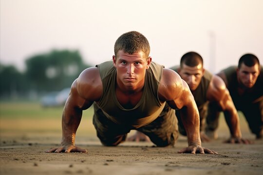 american soldiers engaging in rigorous physical training, focused on enhancing combat readiness - Powered by Adobe