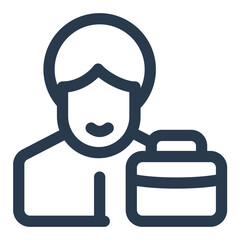 Confident Businessman Icon for Corporate Profile