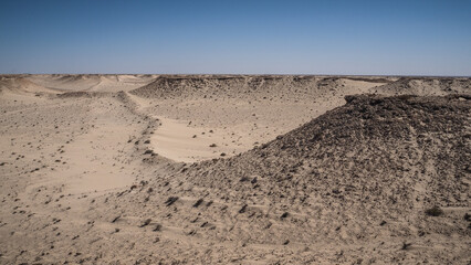 The landscape of Western Sahara in Northern Africa