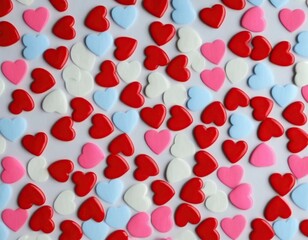 red hearts background