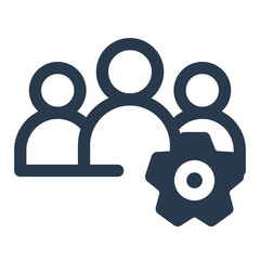 Cooperative Teamwork Icon for Group Projects
