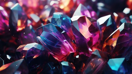abstract colorful crystals