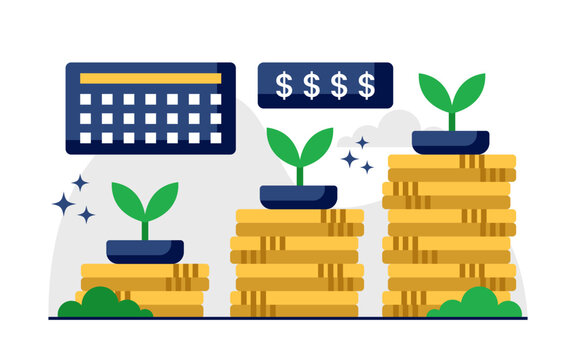 Investment and Finance Flat Concept Illustration