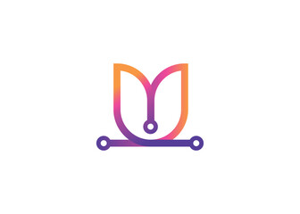 Letter M Technology vector monogram logo design template. Letter M molecule, Science and Bio technology Vector logo