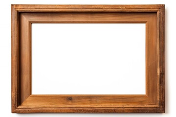 Wooden Picture Frame isolated on white