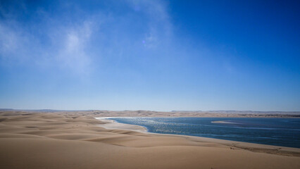 The landscape of Khenifiss National Park in Morocco