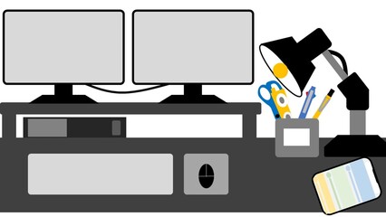 デスクのイラスト
