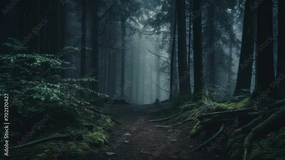 Wall mural path in the forest